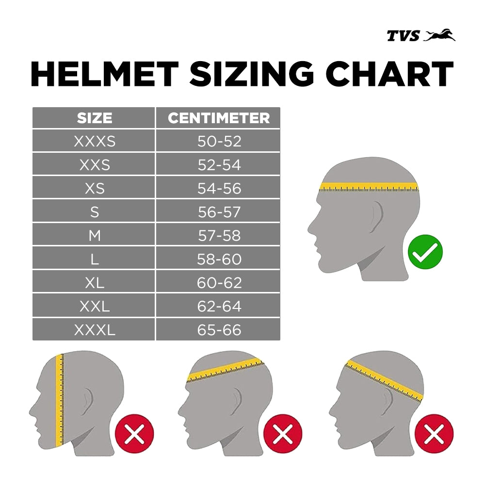 TVS ACE ISI Certified Open Face Unisex Helmet with Full Coverage Visor